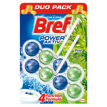 Блок для очищения унитаза Bref Power Activ  Aktiv Pine Duo 2*50г 