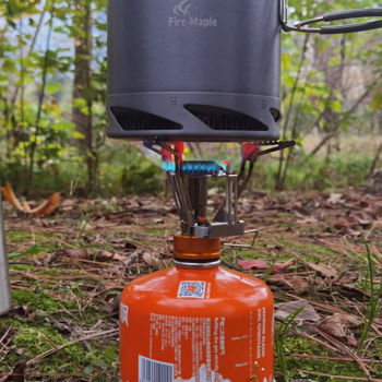 купить Горелка газовая невыносная Fire-Maple FMS-102 3.2 kW, 125 g, silver/orange, FM0075 в Кишинёве 