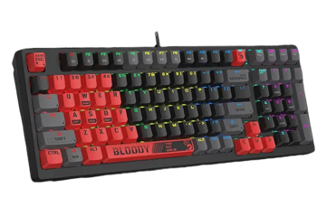 Tastatură Gaming Bloody S98 Sports, Negru / Roșu 
