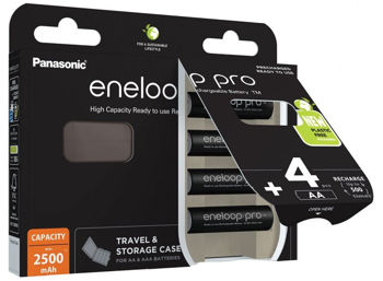 AAA  Eneloop PRO 930mAh, Blister*4, with Battery Case, Panasoni 