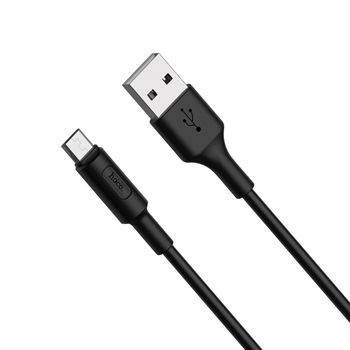 Hoco Cable USB to Micro USB X25 Soarer 2A 1m, Black 