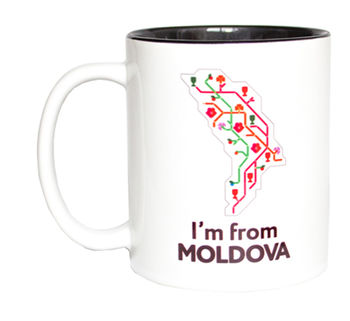 Кружка в черном оформлении – I'm from Moldova 