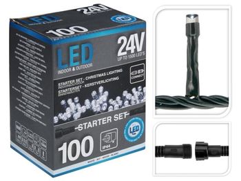 Luminite de Craciun "Fir" 100LED alb, 7.6m (starter-set) 