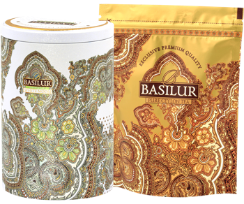 Ceai verde  Basilur Oriental Collection  WHITE MOON, cutie metalică  100g 