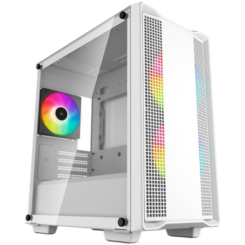 Case mATX Deepcool CC360 ARGB, w/o PSU, 3x120mm ARGB fans, Mesh Front, Tempered Glass, USB3.0, White 