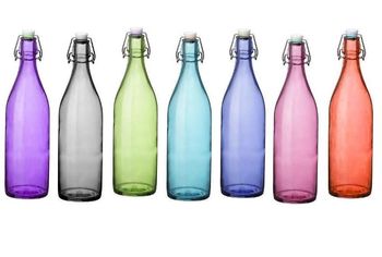 Бутылка с зажимной крышкой Giara Fun 1l, разных цветов 