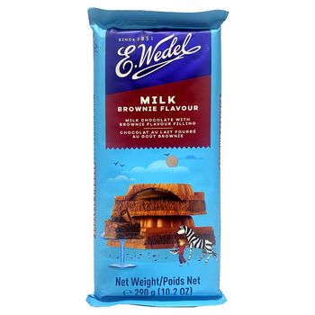 Ciocolată cu lapte Wedel Brownie, 290g 