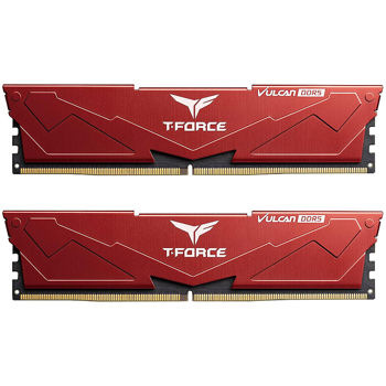 Оперативная память 32GB DDR5 Dual-Channel Kit Team T-Force Vulcan Red 32GB (2x16GB) DDR5 (FLRD532G5600HC36BDC01) PC5-44800 5600MHz CL36-36-36, Retail (memorie/память)