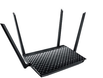 ASUS RT-AC1200 V2, Dual-band Wireless-AC1200 Router, 2.4GHz/5GHz for up to super-fast 1167Mbps, External antenna x 4, WAN:1xRJ45 LAN: 4xRJ45 10/100, Firewall