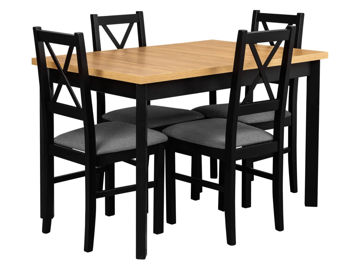 Set negru masa cu 6 scaune NILO 