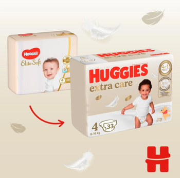 Подгузники Huggies Extra Care Jumbo 4 (8-16 kg), 33 шт. 