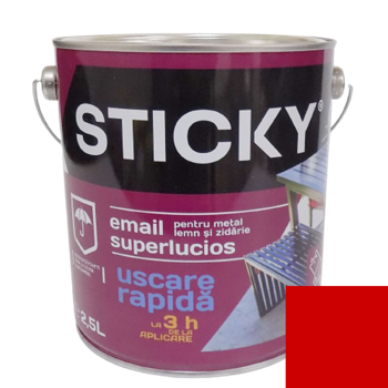 STICKY Эмаль Быстросохнущая Красная 2,5 л 