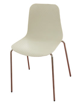 купить Пластиковый стул, хромированные стальные ножки, 540x540x815 мм, белый в Кишинёве 