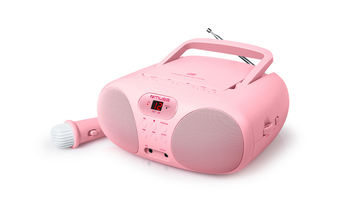 MUSE MD-203KP, KIDS Karaoke, Tuner FM, CD, Pink 