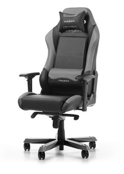 Gaming Chairs DXRacer - Iron GC-I11-NG-S4, Black/Gray/Black - PU leather & PVC leather,Gamer weight up to 130kg / growth 160-195cm, Foam Density 52kg/m3, 5-star Wide Alum Base,Gas Lift 4 Class,Recline 90*-135*,Armrests:4D,Pillow-2,Caster-3*PU,W-30kg