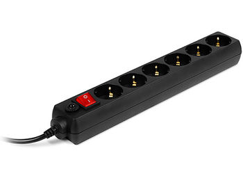 Фильтр импульсных помех SVEN Optima Black 6 sockets, 3m (Priza cu protectie - prelungitor/basic surge protection)