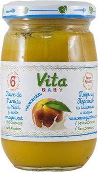 cumpără Vita Baby piure de piersici cu frişcă Nejenca, 6+ luni,180 gr în Chișinău 