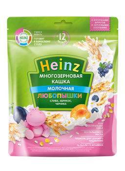 купить Каша Heinz молочная многозерновая слива-абрикос-черника 200г с 12 месяцев в Кишинёве 