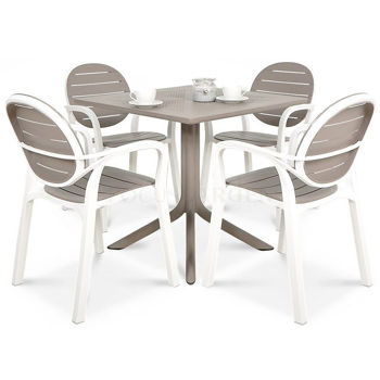 Комплект садовой мебели стол Nardi CLIP 80 + 4 кресла Nardi PALMA