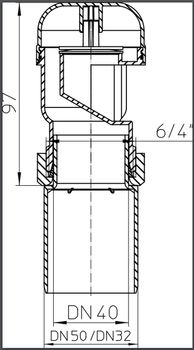 cumpără Supapa canal. aspiratie PP D. 32 / 40 / 50 HL904  HL în Chișinău 