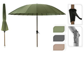 Зонт для террасы D2.65m, нога со сгибом, 24 спицы 