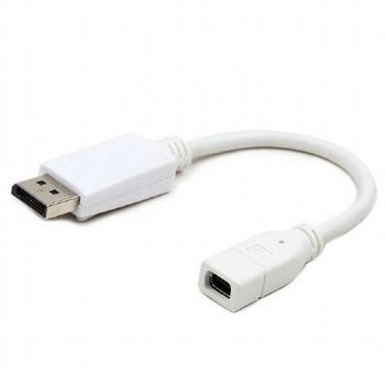 Adapter DP M to mini DP F, Cablexpert "A-mDPF-DPM-001-W", White 