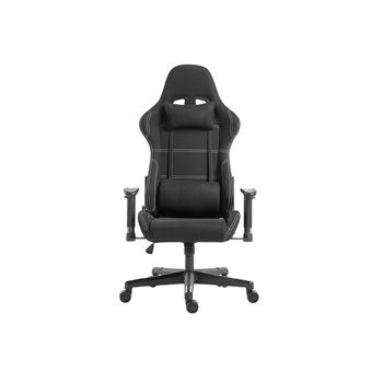 Игровое кресло Lumi CH06-14 Gaming Chair with Headrest & Lumbar Support, Black, Mesh Fabric, 2D Armrest, Steel Frame, 350mm Nylon Plastic Base, PU Hooded Caster, 100mm Class 3 Gas Lift, Weight Capacity 150 Kg