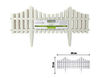 Gard decorativ pentru curte/gradina 4buc, 60X33cm, alb 