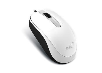 Mouse Genius DX-120, Optical, 1000 dpi, 3 buttons, Ambidextrous, White, USB 