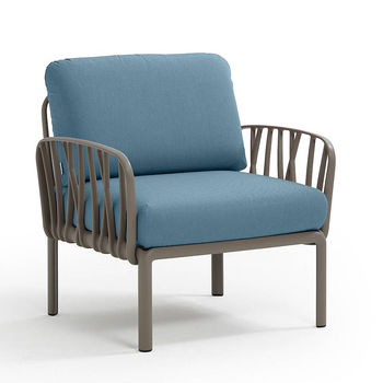 Кресло с подушками для сада и терас Nardi KOMODO POLTRONA TORTORA-adriatic Sunbrella 40371.10.142