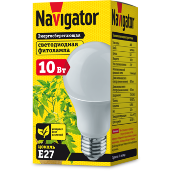 купить (BA) LED (10Wt) Лампа Navigator 61 202 NLL-FITO-A60-10-230-E27 в Кишинёве 