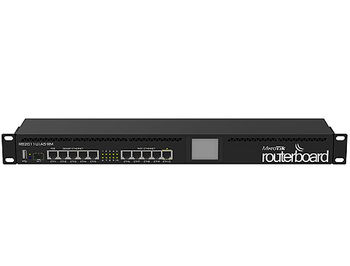 Mikrotik RouterBOARD 2011UiAS (RB2011UiAS-RM ), Atheros 74K MIPS CPU, 128MB RAM, 1xSFP port, 5xLAN, 5xGbit LAN, RouterOS L5, 1U rackmount case, PSU, LCD panel