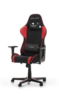 Gaming Chairs DXRacer - Formula GC-F11-NR-H1, Black/Black/Red - Fabric & PU, Gamer weight up to 100kg / growth 145-180cm, Foam Density 52kg/m3, 5-star Aluminum IC Base, Gas Lift 4 Class, Recline 90*-135*, Armrests: 3D, Pillow-2, Caster-2*PU, W-23kg