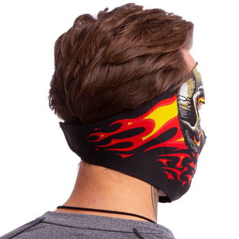 Masca protectie fata /antrenament alergare/ windproof MS Red Evil Skull(neopren, black) (3836) 