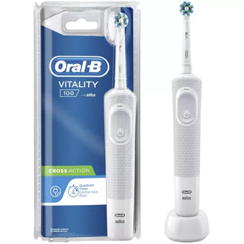 Щетка зубная электрическая Oral-B 6652 Vitality WHITE Cross Action 