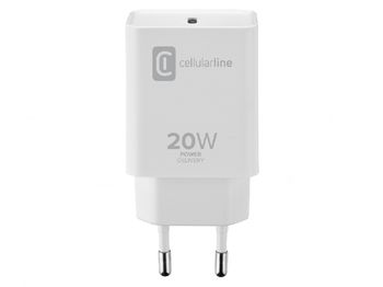 Wall Charger Cellularline, Type-C, 20W, White 