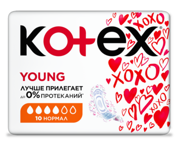 cumpără Absorbante zile critice Kotex Young Normal, 10 buc. în Chișinău 