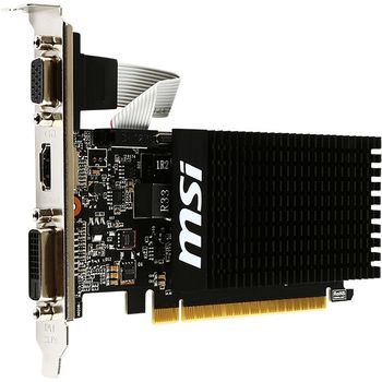 купить MSI GeForce GT 710 (GT 710 1GD3H LP) /  1GB GDDR3 64Bit 954/1600Mhz, D-Sub, DL-DVI-D, HDMI, Passive Heatsink, Low Profile Design, Retail в Кишинёве 