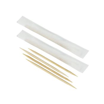 Зубочистки бамбуковые, в индивидуальной бумажной упаковке, 1000 шт. 