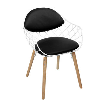 купить Металлический стул с текстильным сиденьем и деревянными ножками, 600x570x500 мм в Кишинёве 