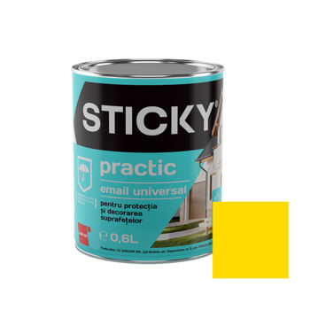 STICKY PRACTIC Эмаль Алкидная Желтая 0,6 л 