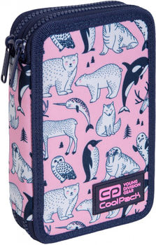 Пенал с 2 отделениями CoolPack с аксессуарами JUMPER "Pink Ocean" 