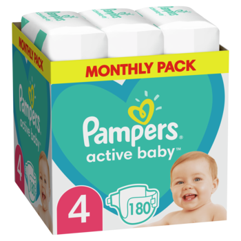 Scutece Pampers Active Baby Maxi Box 4 (8-14 kg), 180 buc. 