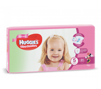 купить Huggies подгузники Ultra Comfort 5 для девочек, 12-22кг. 64шт в Кишинёве 