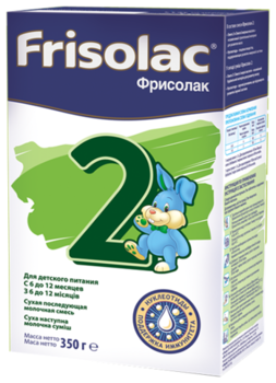 Formulă de lapte Frisolac 2 (6-12 luni), 350g 