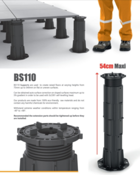 Система опора для фальшпола, база основание BS110 (75-125mm) 