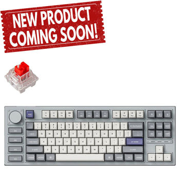 Клавиатура Keychron Q3 Pro QMK/VIA Wireless Custom Full-Metal Mechanical Keyboard (Q3P-X1) Silver Grey, 80% TKL layout, Knob, RGB Backlight, Keychron K pro Mechanical Red Switch, Hot-Swap, Bluetooth, USB Type-C, gamer (tastatura/клавиатура)