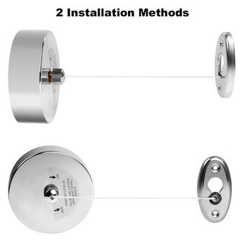 Uscator retractabil tip Sfoara de perete Round Inox 2.5m 