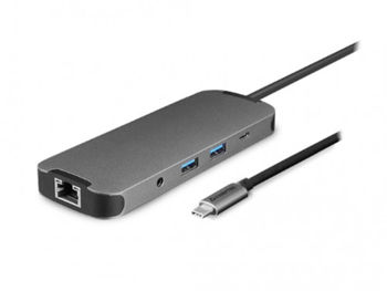 Docking Station Chieftec DSC-901, 9-in-1, 1xType-C, 2xUSB 3.2, 1xHDMI, 1xLAN, 1xSD, 1xTF, 1x3.5mm 