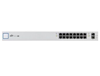 Ubiquiti UniFi Switch 16 (USW-16-POE), 16-Port 802.3at PoE Gigabit Switch with SFP, 2-ports SFP, 8 ports POE+ IEEE 802.3at/af, PoE Output 42W, 1.3" Touchscreen display, Non-Blocking Throughput: 18 Gbps, Switching Capacity: 36 Gbps,Rackmountable